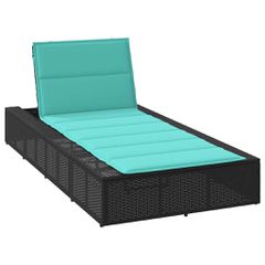 Ξαπλώστρα με αιωρούμενο μαξιλάρι Μαύρο Poly Rattan 4104210