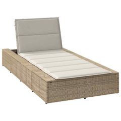 Ξαπλώστρα με αιωρούμενο μαξιλάρι Μπεζ Poly Rattan 4104206