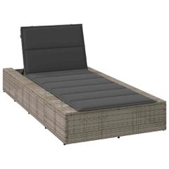 Ξαπλώστρα με αιωρούμενο μαξιλάρι Γκρι Poly Rattan 4104204