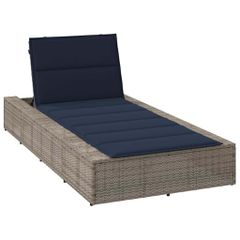 Ξαπλώστρα με αιωρούμενο μαξιλάρι Γκρι Poly Rattan 4104209