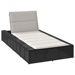 Ξαπλώστρα με αιωρούμενο μαξιλάρι Μαύρο Poly Rattan 4104202