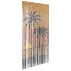 Έντομο κουρτίνα πόρτας Palm Tree Print 100x220 cm Μπαμπού 4017446