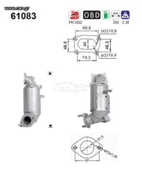 ΚΑΤΑΛΥΤΗΣ HYUNDAI KONA / i20 / i30 1.0 T-GDI 2015-  KARALOIZOS exhaust
