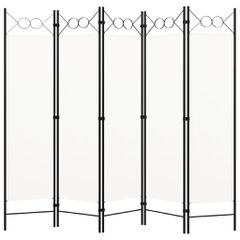 vidaXL Διαχωριστικό Δωματίου με 5 Πάνελ Λευκό 200 x 180 εκ.
