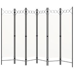 vidaXL Διαχωριστικό Δωματίου με 6 Πάνελ Λευκό 240 x 180 εκ.