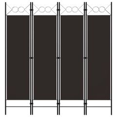 vidaXL Διαχωριστικό Δωματίου με 4 Πάνελ Καφέ 160 x 180 εκ.