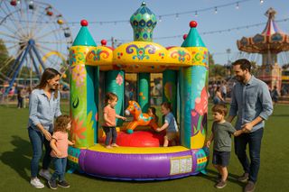 Επαγγελματικό Φουσκωτο Παιδότοπου Carrousel 3,5m X 3,5m X 4,0m