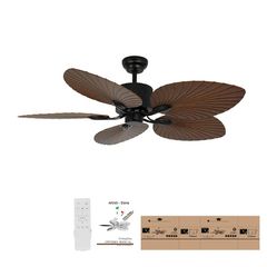 Ανεμιστήρας Οροφής  Boho 132cm με Τηλεχειριστήριο Tropical Bali 40Watt