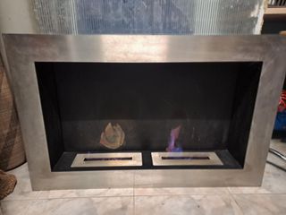Τζάκι Βιοαιθανόλης Safretti Inox μεγάλο 110x70x20