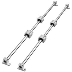 VEVOR Linear Guide Rail Set, SFC20 1200mm, 2 PCS 39,4 in/1000 mm SFC20 Guide Rails 4 PCS SC20 Slide Blocks 4 PCS Rail Supports, Linear Rails and Bearings Kit for Automated Machines CNC DIY Project