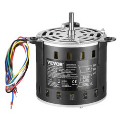 VEVOR 1/5HP Furnace Blower Motor 220V 1.45A 1100RPM 3-Speed ​​8μF/450V Capacitor