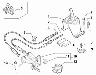 Lancia MUSA Fiat IDEA Ντίζα Ταχυτήτων Σαζμάν  Καινούργια Γνήσια- 55228851