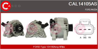 ΔΥΝΑΜΟ 12V 80A FORD, MAZDA
