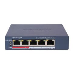 Smart Ethernet 5 port Switch Hikvision DS-3E1105P-EI/M V2 4 θύρες PoE x 100 PoE+ 30W + 1 x UPLINK 100
