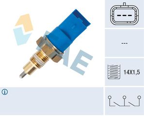 ΒΑΛΒΙΔΑ ΟΠΙΣΘΕΝ M14x1.5 ΠΡΑΣΙΝΗ  DACIA, FIAT, HONDA, M/S, NISSAN, OPEL, RENAULT, SMART