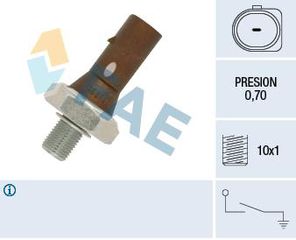 ΒΑΛΒΙΔΑ ΠΙΕΣΗΣ ΛΑΔΙΟΥ M10x1 0.7 bar ΚΑΦΕ  AUDI, FORD, MITSUBISHI, PORSCHE, SEAT, SKODA, VW