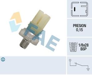 ΒΑΛΒΙΔΑ ΠΙΕΣΗΣ ΛΑΔΙΟΥ 1/8x28 BSP ΛΕΥΚΗ  FORD, NISSAN, RENAULT