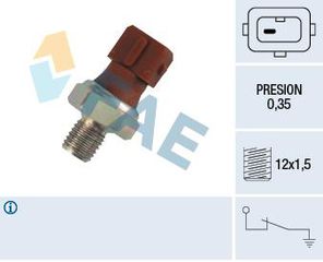 ΒΑΛΒΙΔΑ ΠΙΕΣΗΣ ΛΑΔΙΟΥ M12x1.5 ΚΑΦΕ  BMW, HONDA, LAND ROVER, MG, MINI, OPEL, ROVER
