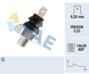 ΒΑΛΒΙΔΑ ΠΙΕΣΗΣ ΛΑΔΙΟΥ 1/8x28 BSP 0.35 bar  DAEWOO, DAIHATSU, FIAT, FORD, HYUNDAI, KIA, LEXUS, MAZDA, NISSAN, SUZUKI