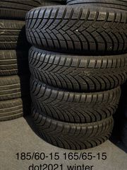 ELASTIKA GIA SMART 453 XEIMONIATIKA 185/60-15 KAI 165/65-15 DOT2021 ME 3000KM