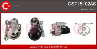 ΜΙΖΑ RENAULT, VOLVO  12V 1.1KW 10/9Δ.