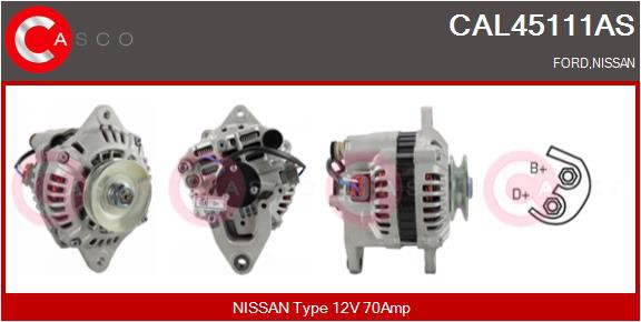 ΔΥΝΑΜΟ 12V 70A FORD, NISSAN