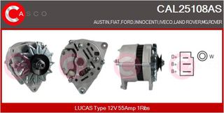 ΔΥΝΑΜΟ 12V 55A FIAT, FORD, IVECO, LAND ROVER, MG, ROVER