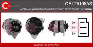 ΔΥΝΑΜΟ 12V 34A JAGUAR, MG, MORRIS, ROVER, TRIUMPH, TVR
