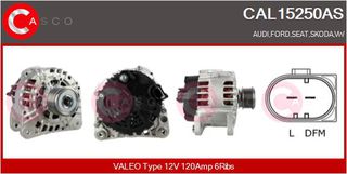 ΔΥΝΑΜΟ 12V 120A AUDI, FORD, SEAT, SKODA, VW  [L-DFM]