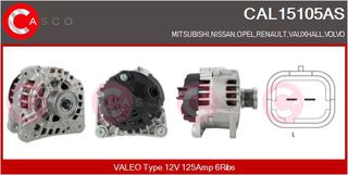 ΔΥΝΑΜΟ 12V 125A MITSUBISHI, NISSAN, OPEL, RENAULT