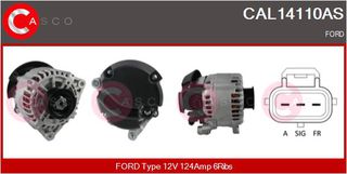 ΔΥΝΑΜΟ 12V 124A FORD FOCUS/TRANSIT CONNECT 1.8