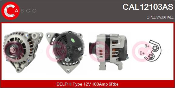 ΔΥΝΑΜΟ 12V 100A OPEL