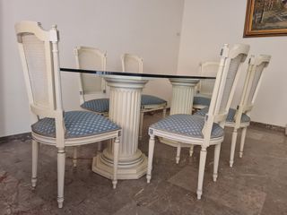 Τραπεζαρία αρχαϊκή με κίονες από μασίφ ξύλο