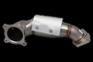 4"-3" Downpipe with High-Flow Catalytic Converter, 304 Stainless Steel (for track and off road use only)