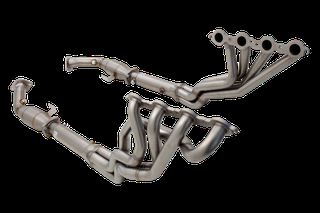1″5/8 primary size 4 into 1 header with High-Flow Catalytic Converters, 304 Stainless Steel (for track and off road use only)