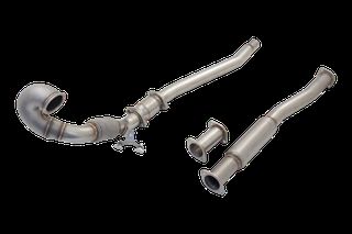 3" Downpipe with High-Flow Catalytic Converter, 304 Stainless Steel (for track and off road use only)