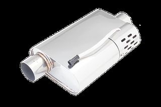 Oval Body 4" x 9.5" x 14" (10,16cm x 24,13cm x 35,56cm) Offset in/Center Out 3" Single Inlet, 3" Single Outlet