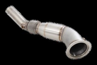 4"-3" Downpipe with High-Flow Catalytic Converter, 304 Stainless Steel (for track and off road use only)