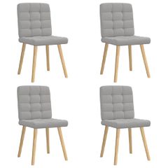 vidaXL Καρέκλες τραπεζαρίας 4 τεμ Cloud Grey Fabric