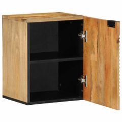 vidaXL κρεμαστό ντουλάπι μπάνιου καφέ 38x33,5x48 cm μασίφ ξύλο Mango