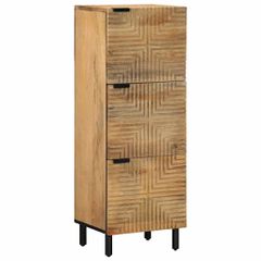 vidaXL Highboard καφέ 40x33x110 cm μασίφ ξύλο Mango