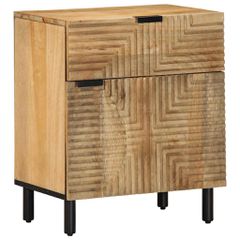 vidaXL Κομοδίνο καφέ 50x33x60 cm μασίφ ξύλο Mango