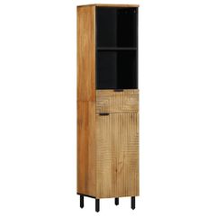vidaXL ντουλάπι μπάνιου καφέ 38x33x160 cm μασίφ ξύλο Mango