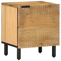 vidaXL Κομοδίνο καφέ 40x33x46 cm από μασίφ ξύλο Mango