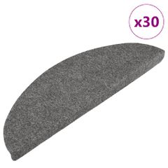 vidaXL Πατάκια Σκάλας Αυτοκόλλητα 30 τεμ. Γκρι 56 x 17 x 3 εκ.