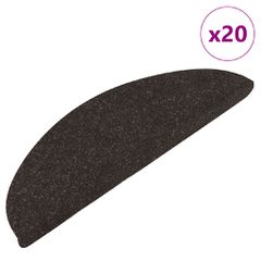 vidaXL Πατάκια Σκάλας Αυτοκόλλητα 20 τεμ. Μαύρα 56 x 17 x 3 εκ.