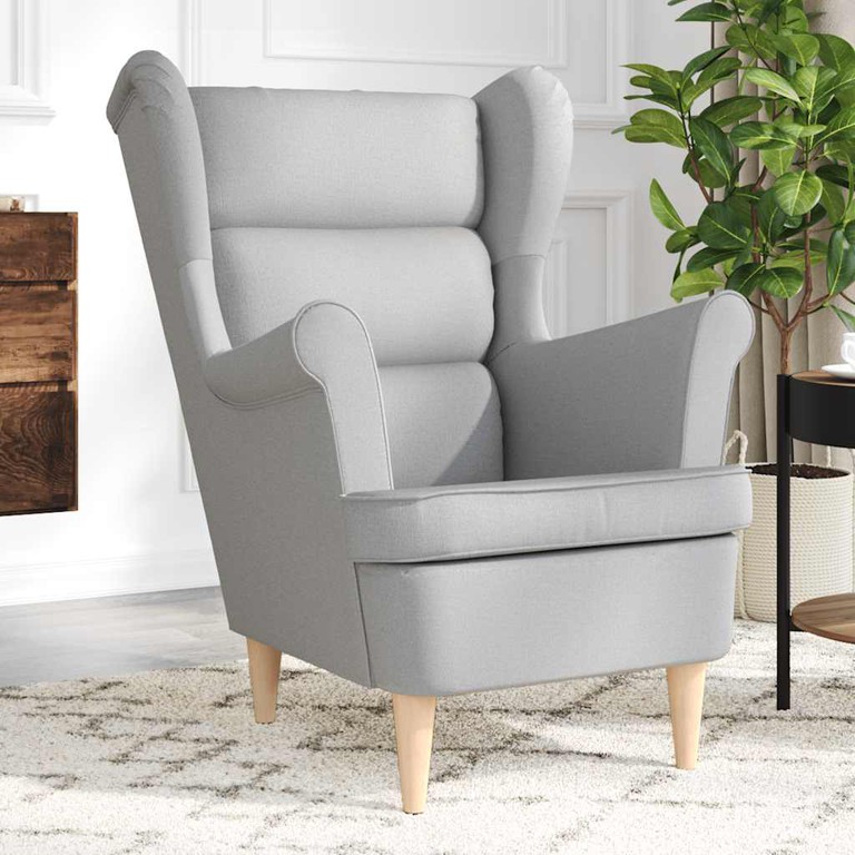 vidaXL πολυθρόνα Cloud Grey 74x84x100 cm Ύφασμα