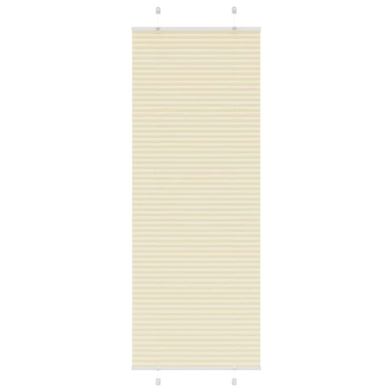 vidaXL Πλισέ περσίδα Κρέμα 80x200 cm Πλάτος υφάσματος 79,4 cm