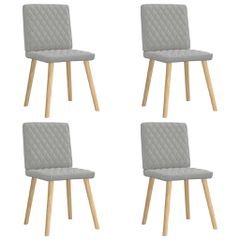vidaXL Καρέκλες τραπεζαρίας 4 τεμ Cloud Grey Fabric