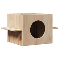 vidaXL Σπίτι για γάτες 51x35x30 cm από μασίφ ξύλο πεύκο